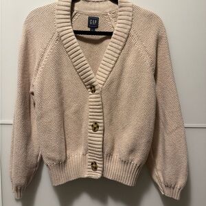 GAP Soft Cotton V-Neck Cropped Cardigan.